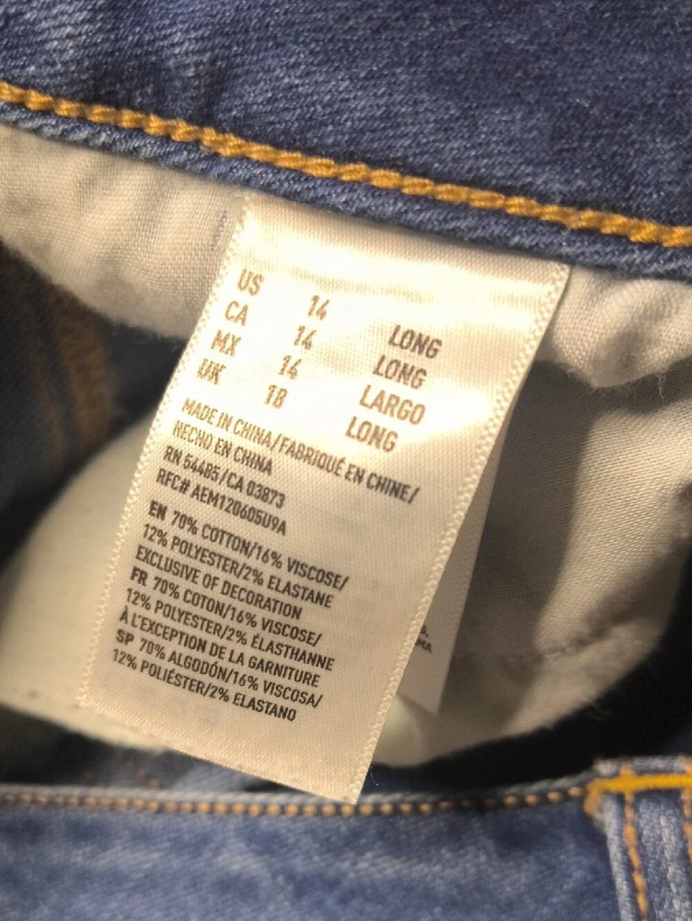 Jegging Stretch w/31" Inseam American Eagle Women's Size 14 Jeans 842 - Picture 5 of 8